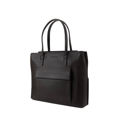 LOEWE Logo Embossed Handbag Brown Vintage zfvfp7