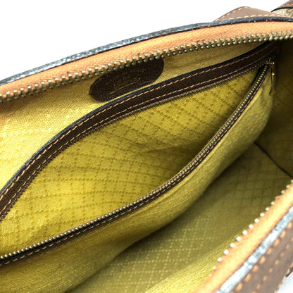 GUCCI Sherry Line GG Canvas Handbag Boston bag Brown Vintage pcefbw