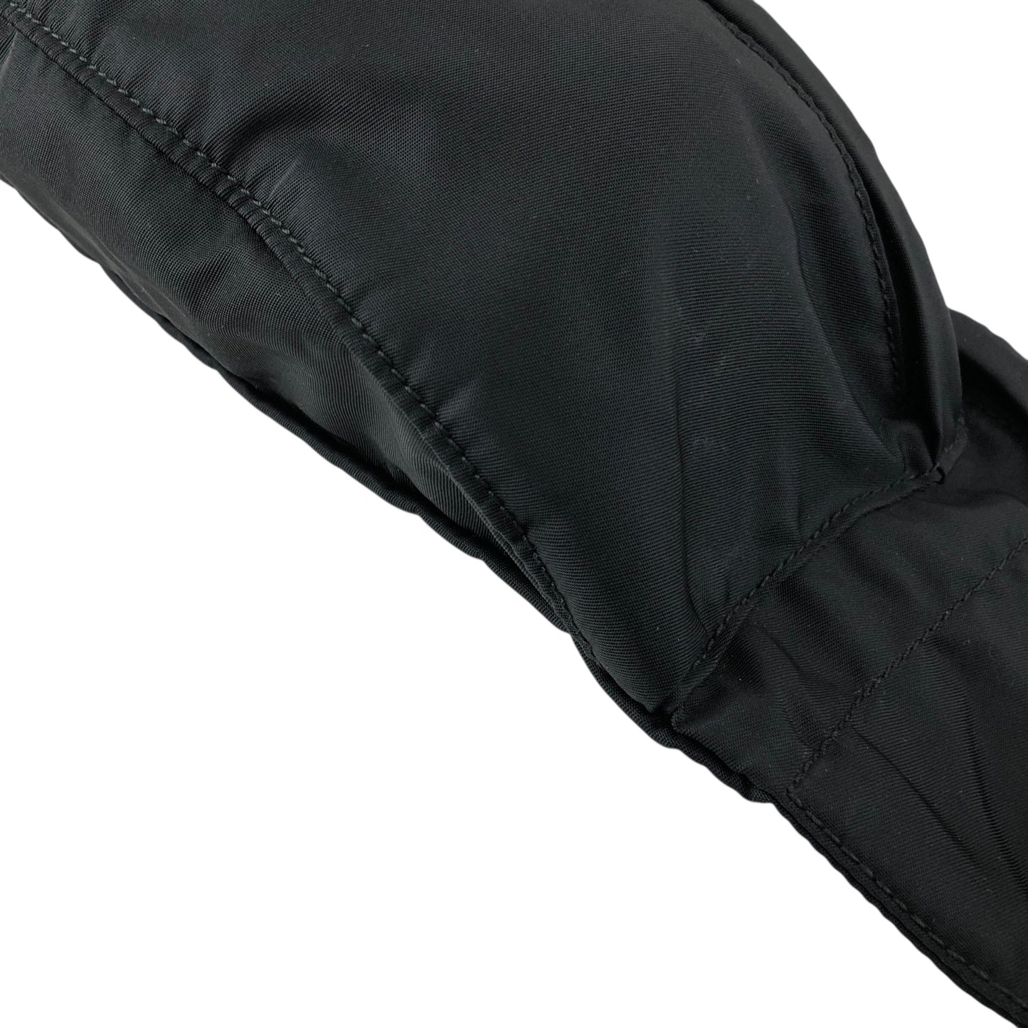 PRADA Tessuto Triangle Logo Sling bag Black Vintage ty7usc