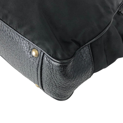 PRADA Triangle Logo Front Pocket Totebag Black Vintage 8vzd5r