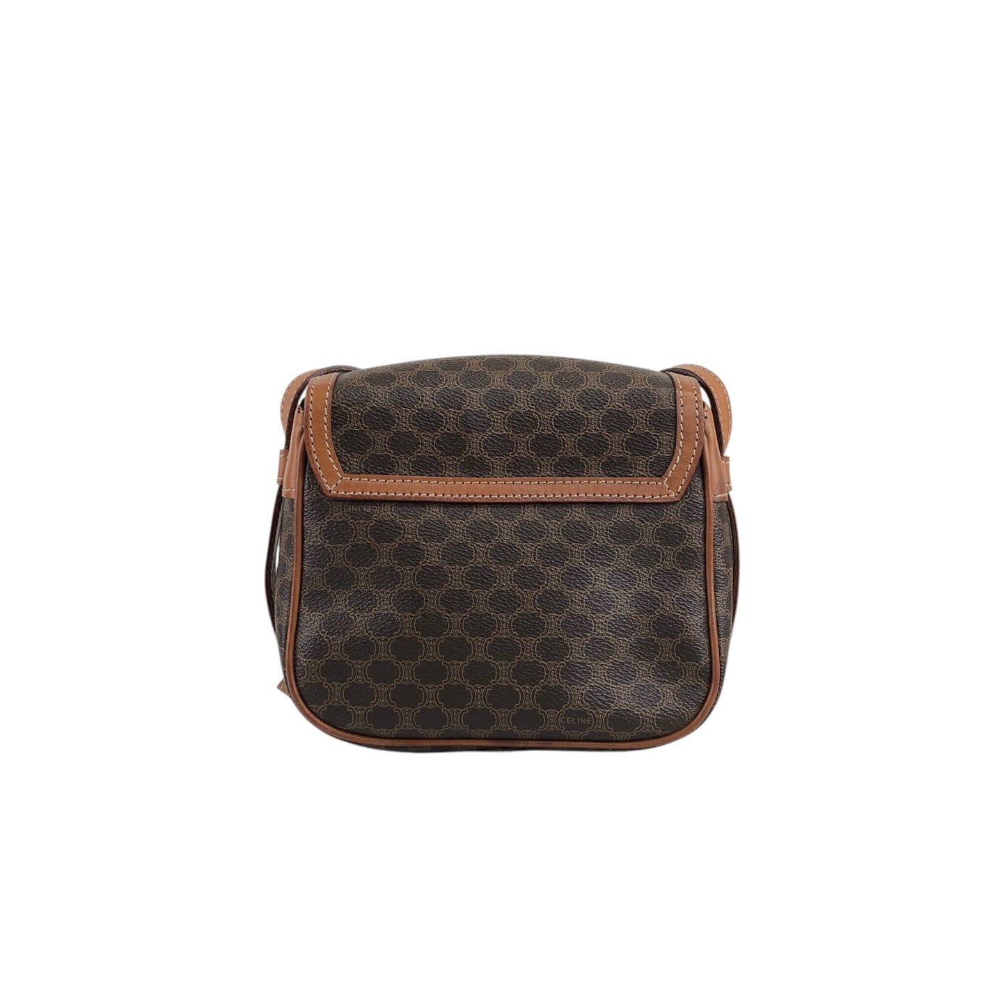 CELINE Macadam Horse Bit Shoulder bag Brown Vintage vxdzgh