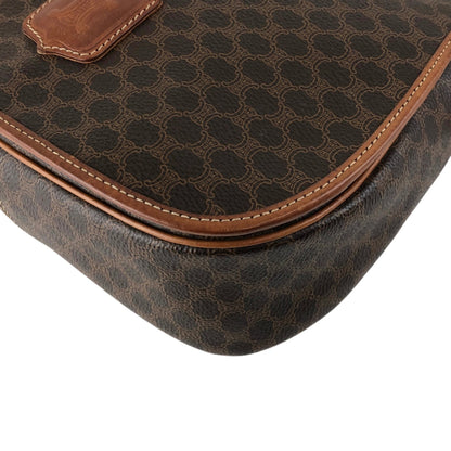 CELINE Macadam Blason Shoulder bag Brown Vintage t248x8