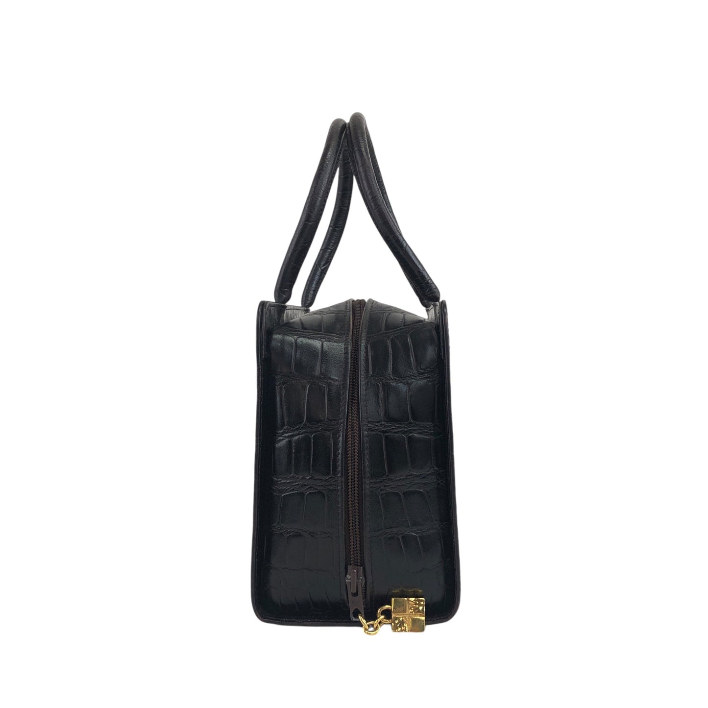 Yves Saint Laurent Charm Handbag Black Vintage y7x462