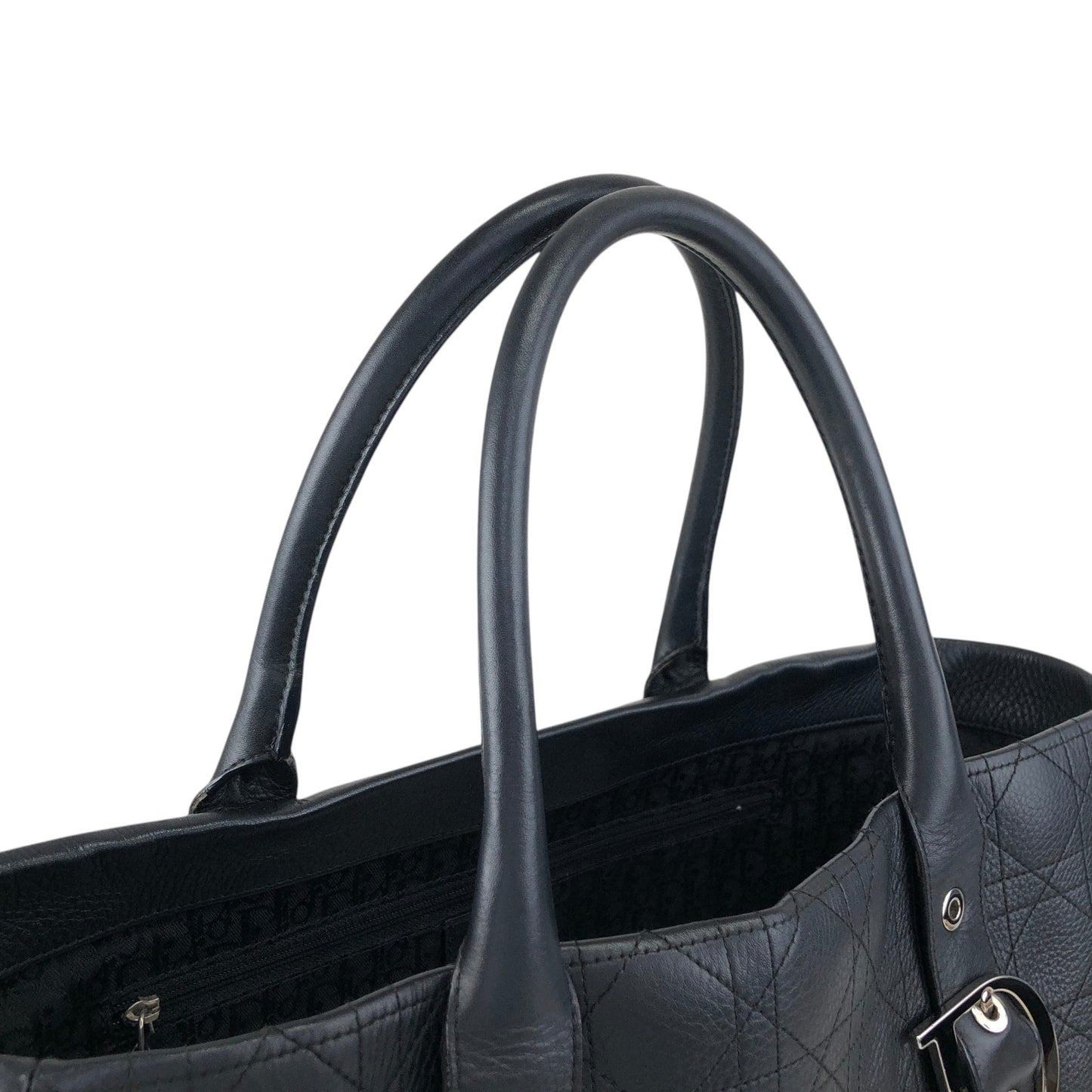 Christian Dior D Motif Totebag Black Vintage iiw373