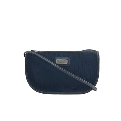 Christian Dior Trotter Shoulder bag Navy Vintage ahnifn