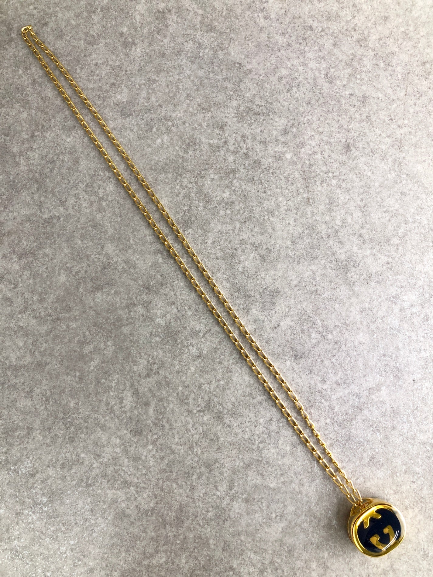 GUCCI GG Motif Necklace Gold Vintage fh2wgd