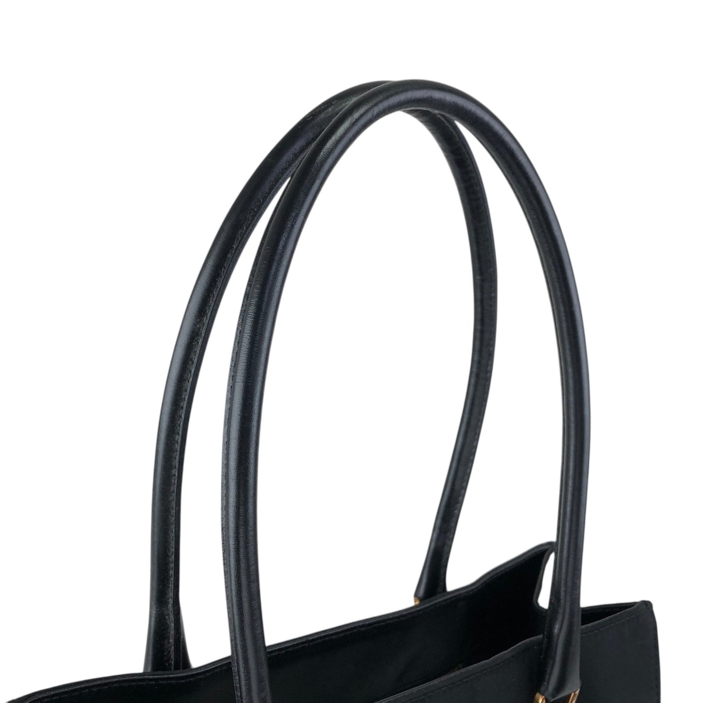 PRADA Tessuto Triangle Logo Totebag Black Vintage xs7v7s