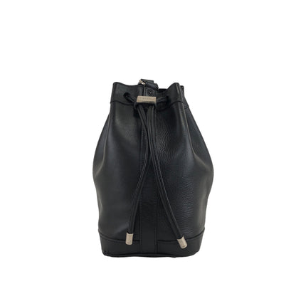 CELINE Drawstring Shoulder bag Black Vintage zazekc