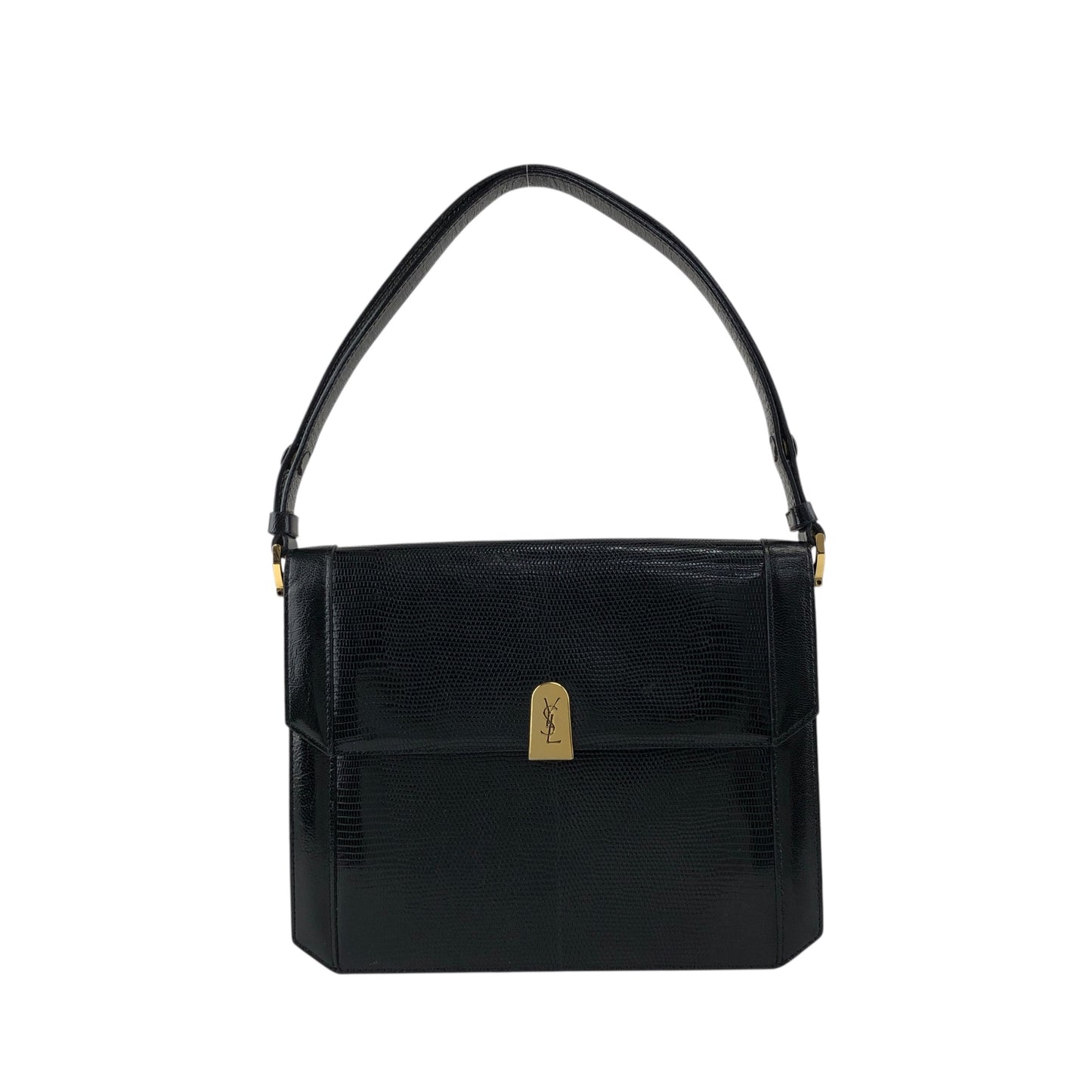 Yves Saint Laurent YSL Logo Shoulder bag Black Vintage m3beni