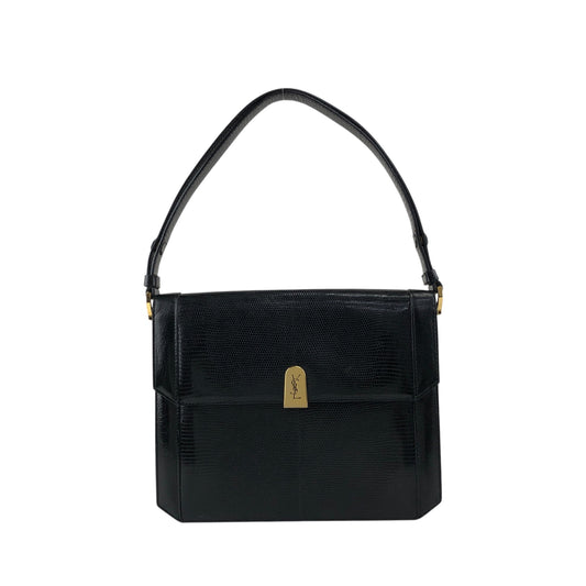 Yves Saint Laurent YSL Logo Shoulder bag Black Vintage m3beni