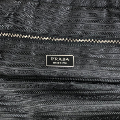 PRADA Triangle Logo Padlock Totebag Black Vintage ggz5as