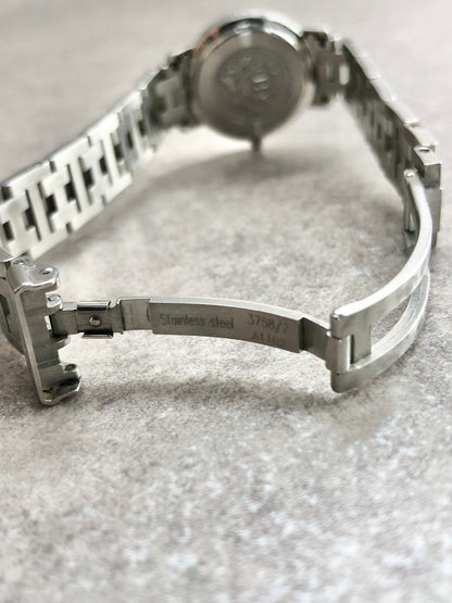 HERMES Logo Quartz Watch Silver Vintage bkagrp