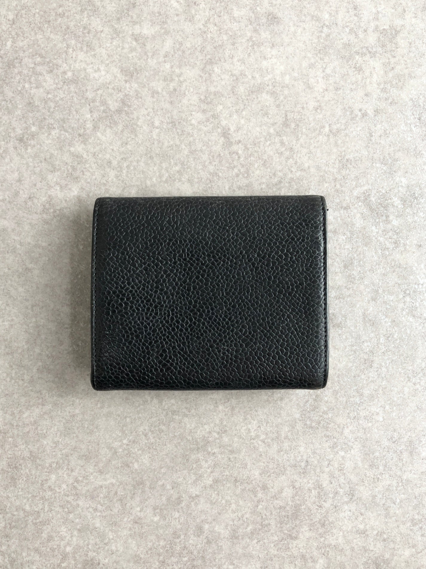 CHANEL Coco Mark Coin Purse Black Vintage gscxim