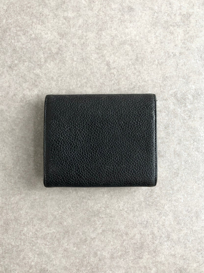 CHANEL Coco Mark Coin Purse Black Vintage gscxim