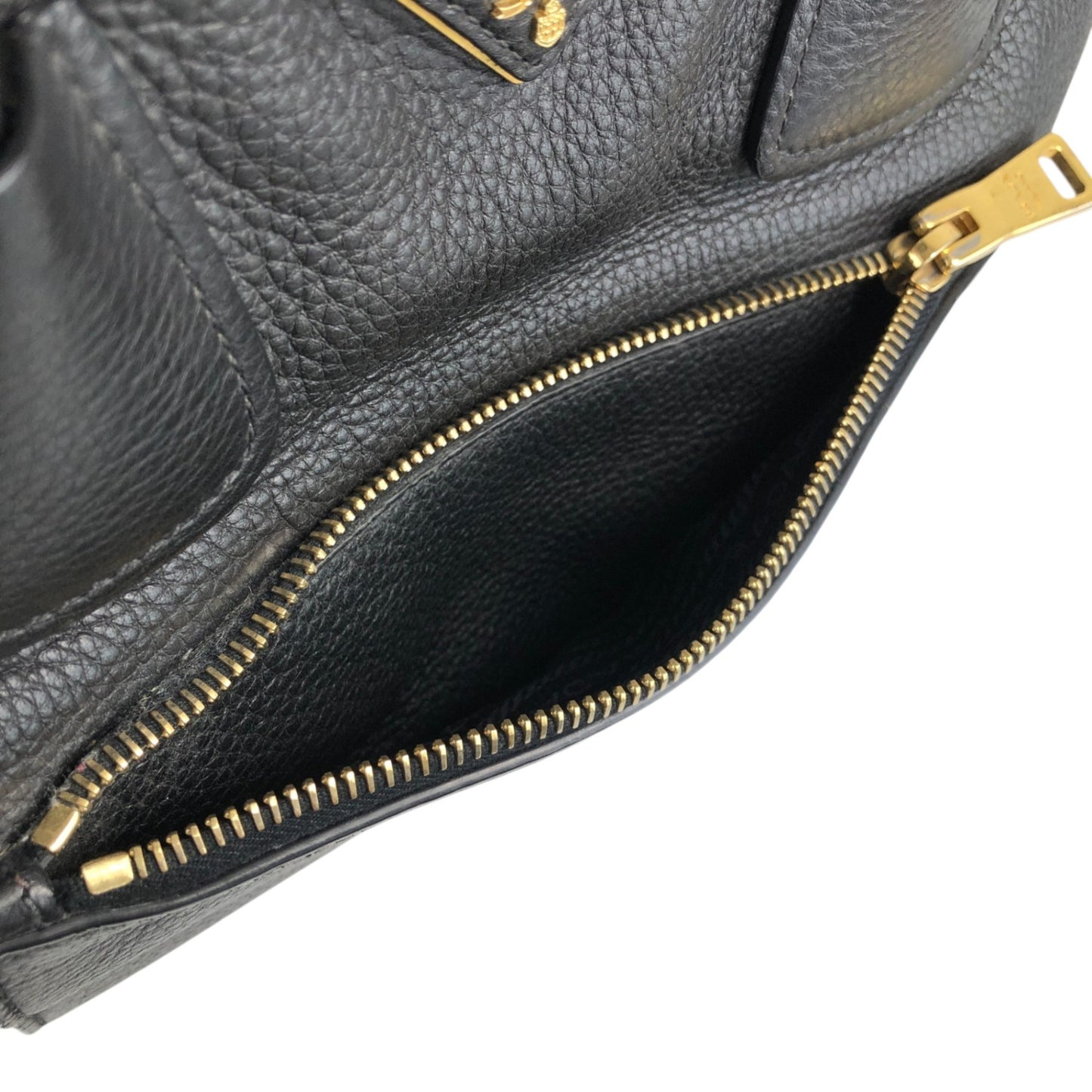 PRADA Triangle Logo Two-way Handbag Shoulder bag Black Vintage ux6vuz