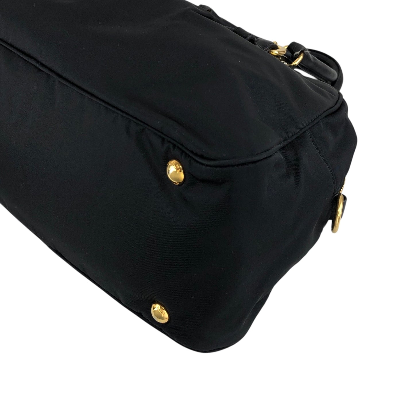 PRADA Logo Two-way Small Boston bag Shoulder bag Black Vintage is5a6n