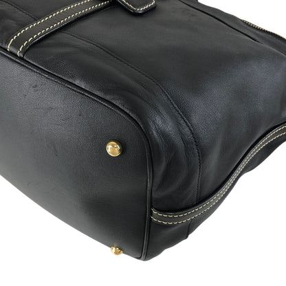 LOEWE Logo Front Buckle Two-way Handbag Shoulder bag Black Vintage pszdm6