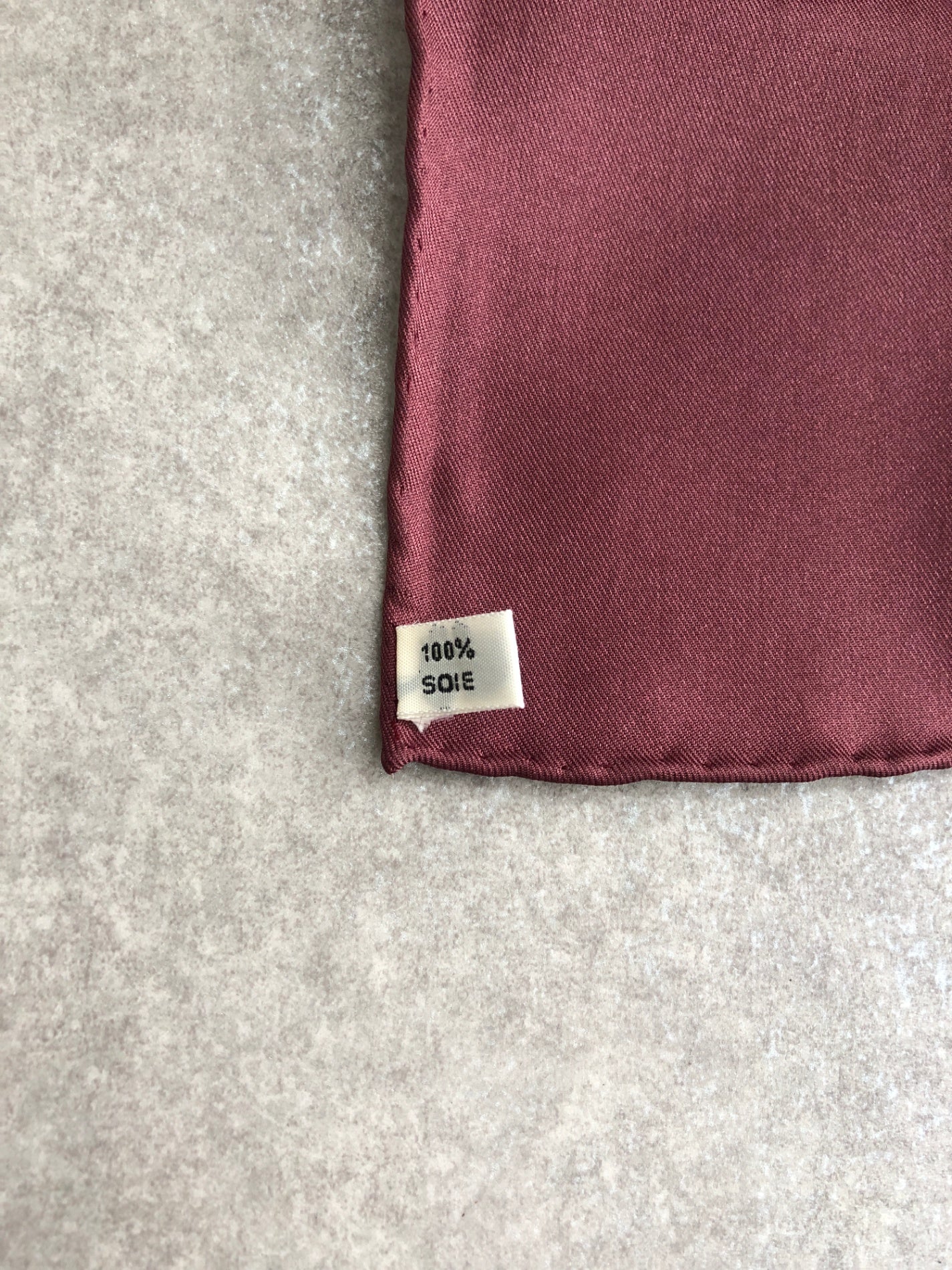 HERMES SILK Scarf Bordeaux Vintage jmarx7