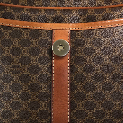 CELINE Macadam Blason Shoulder bag Brown Vintage whw3hb
