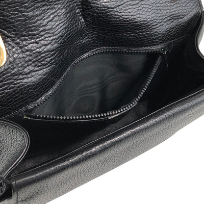 CELINE Triomphe Chain Shoulder bag Black Vintage t8zcx2