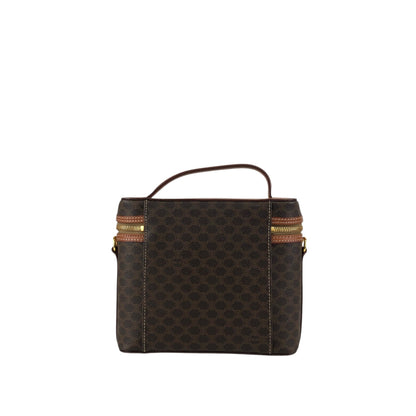 CELINE Macadam Circle Logo Charm Two-way Shoulder bag Vanity bag Brown Vintage 6zcbz5