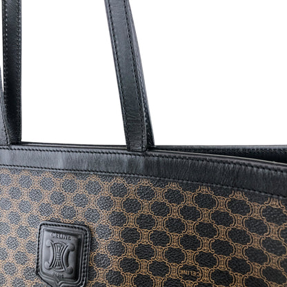 CELINE Macadam Blason Shoulder bag Totebag Black Vintage 27dcdm