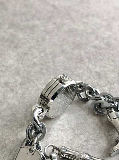 GUCCI Bracelet Watch Silver YA107 Vintage cku7id