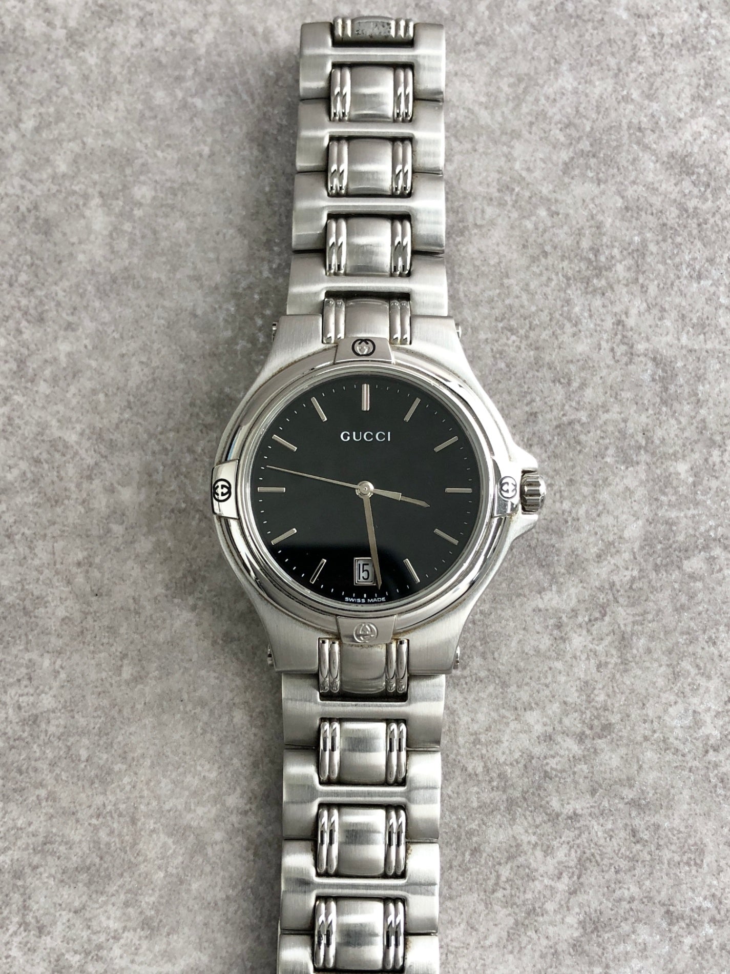 GUCCI Quartz Watch Silver 9040M Vintage 5jz8s6
