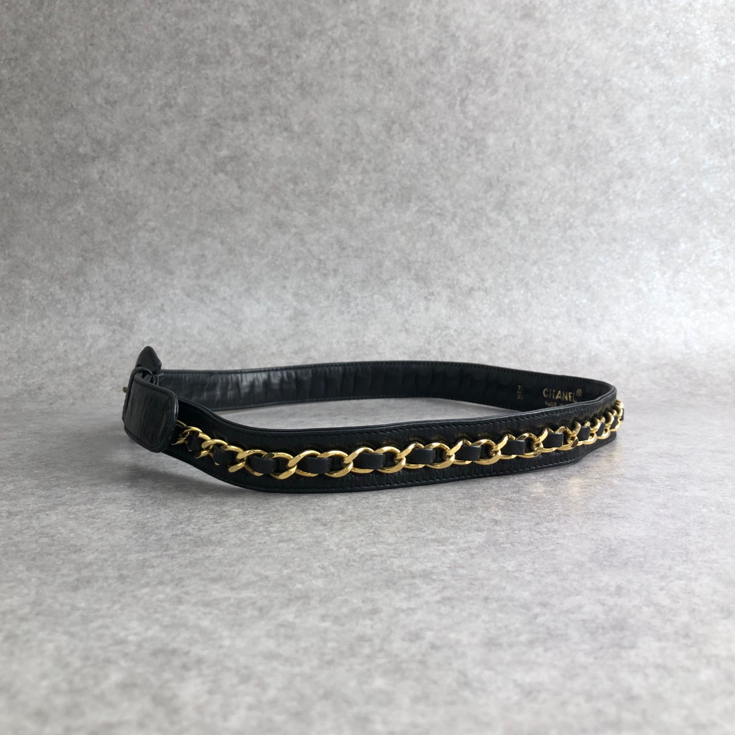 CHANEL Matelasse Belt Black Vintage h4ignw