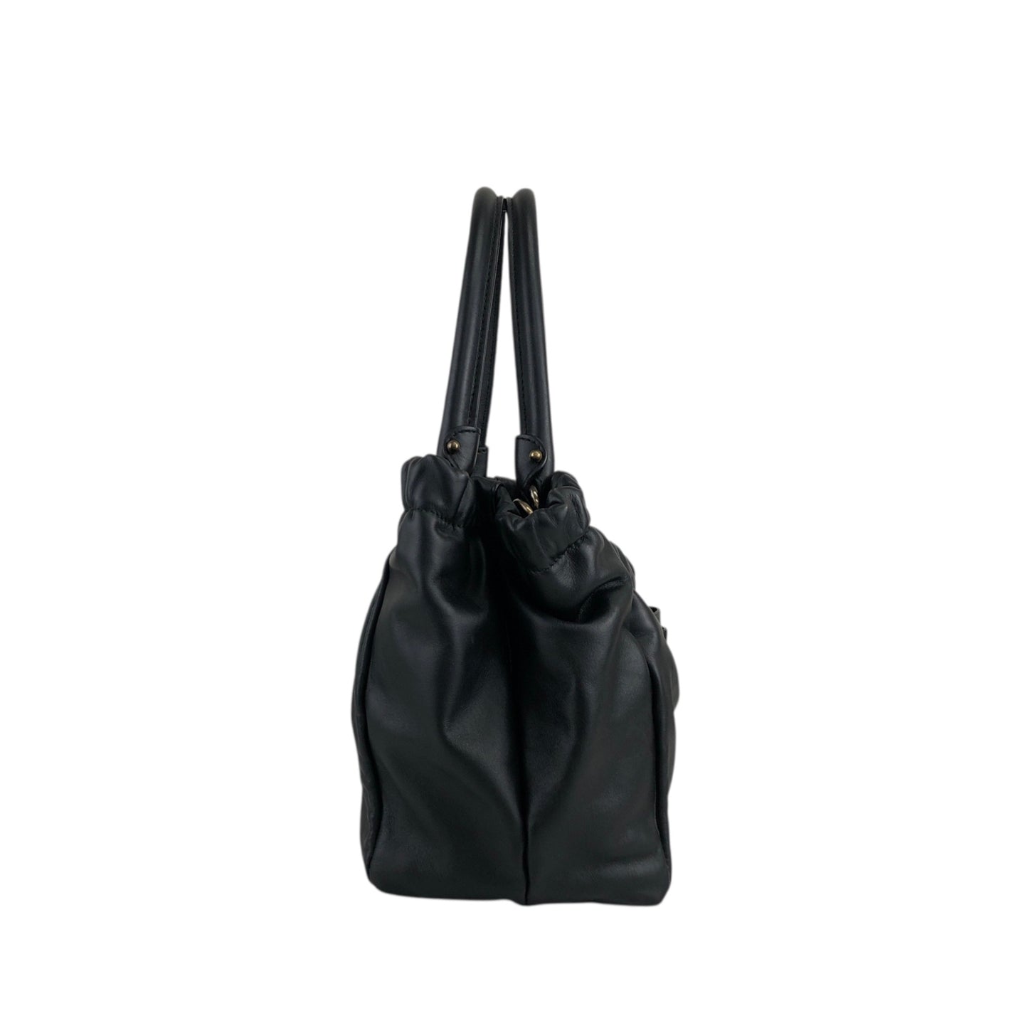 Salvatore Ferragamo Vala Ribbon Two-way Handbag Shoulder bag Black Vintage hdyv3c