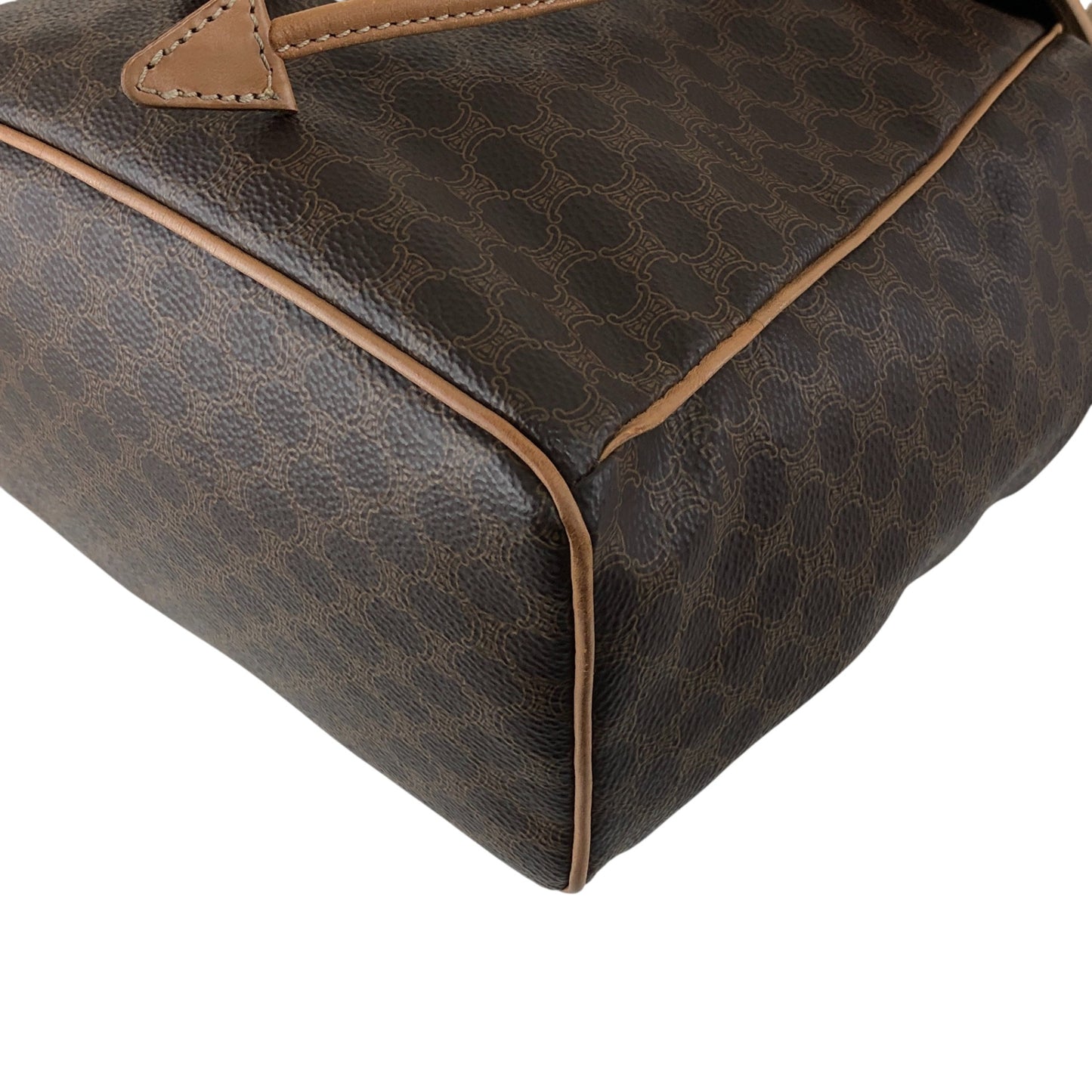 CELINE Macadam Gancini Backpack Brown Vintage jgndep