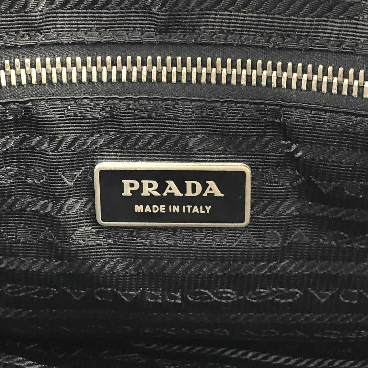 PRADA Tessuto Triangle Logo Two-way Handbag Shoulder bag Black Vintage 382dsw