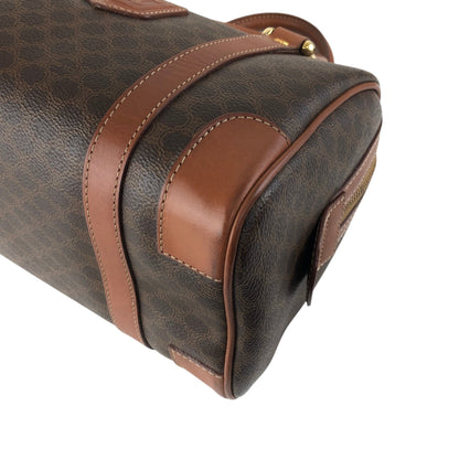 CELINE Macadam Blason Handbag Boston bag Brown Vintage sh72vd