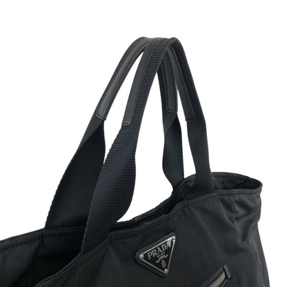 PRADA Triangle Logo Two-way Handbag Shoulder bag Black Vintage 5t57j2