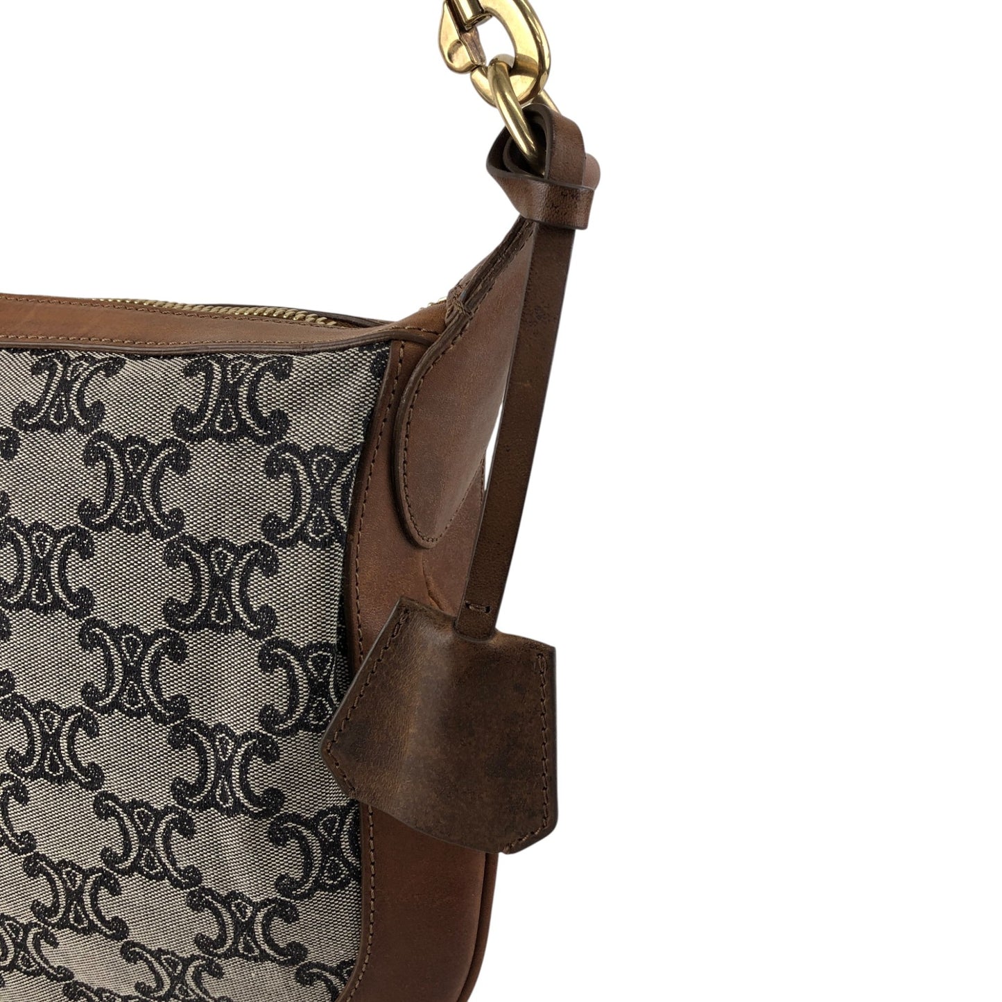 CELINE Macadam Shoulder bag Brown Vintage sun8w8