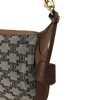 CELINE Macadam Shoulder bag Brown Vintage sun8w8