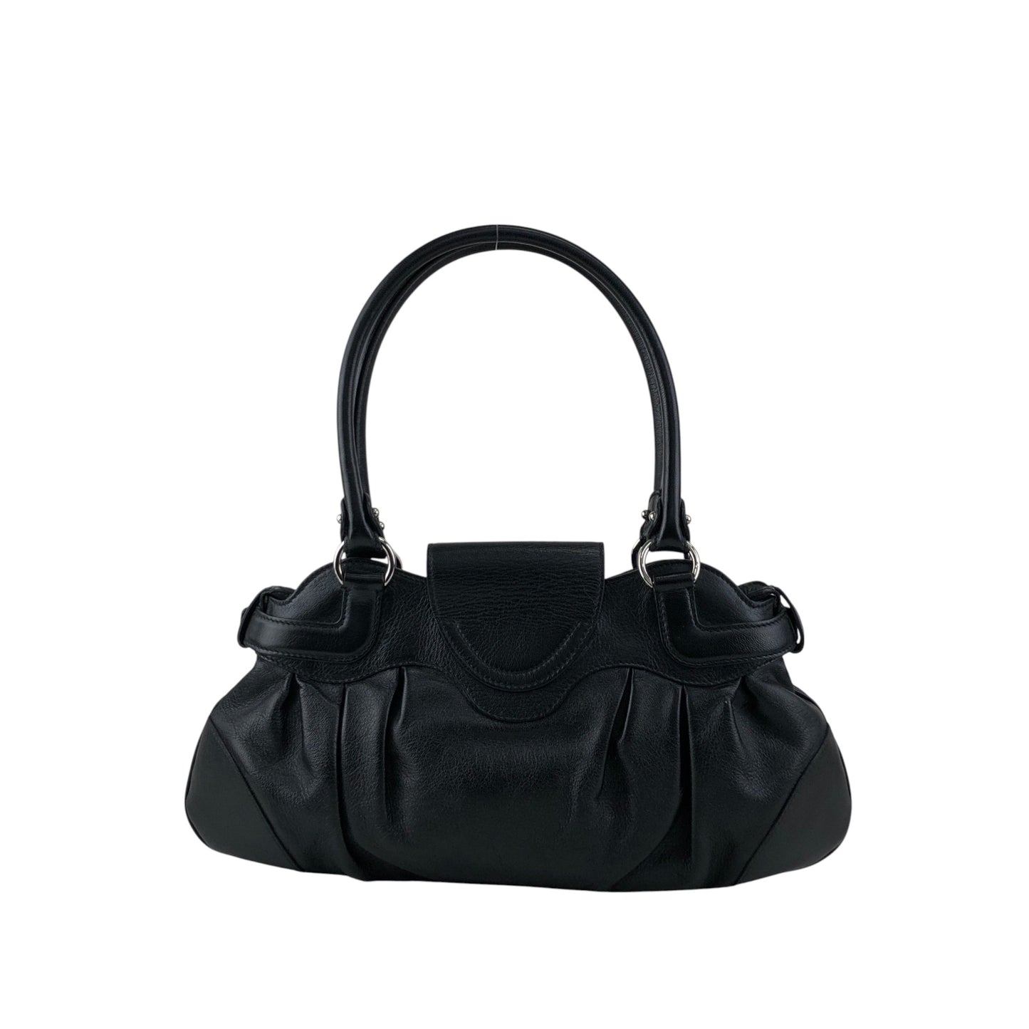 Salvatore Ferragamo Gancini Handbag Black Vintage mfbzax