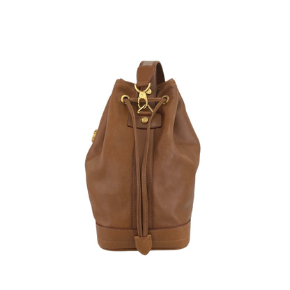 GUCCI Interlocking Drawstring Shoulder bag Brown Vintage 73zgkn