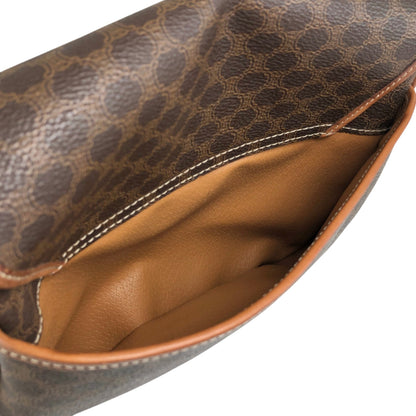 CELINE Macadam Blason Shoulder bag Brown Vintage hpe7an