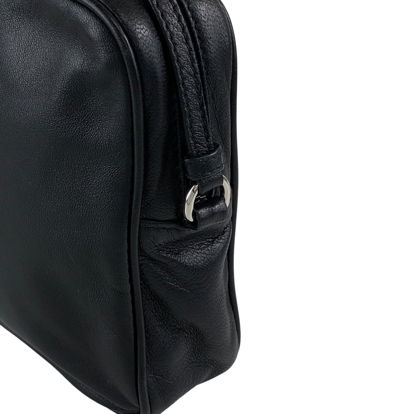 PRADA Logo Pouch Black Vintage e5kf4y