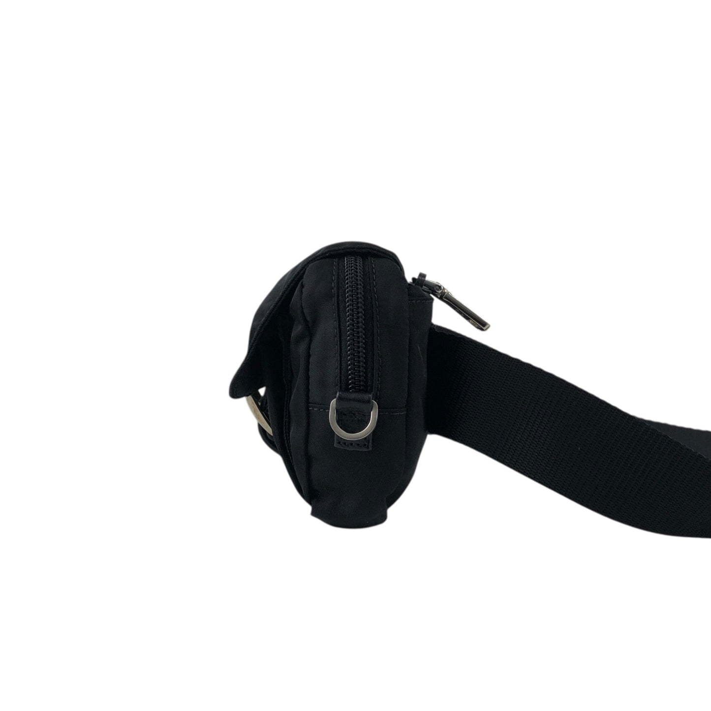 PRADA Tessuto Triangle Logo Shoulder bag Sling bag Black Vintage s8izt8