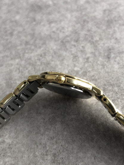 Yves Saint Laurent YSL Logo Quartz Watch Silver×Gold 2200-229789Y Vintage sngzzf