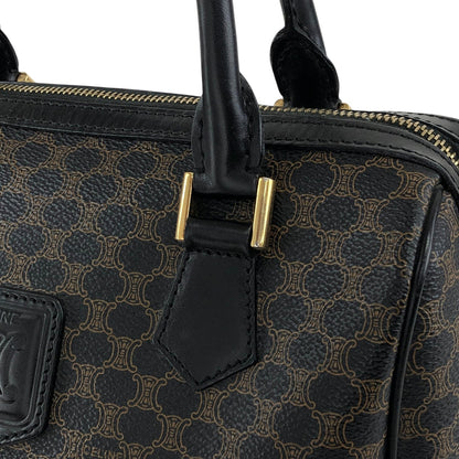 CELINE Macadam Blason Two-way Small Boston bag Shoulder bag Black Vintage xawpgz