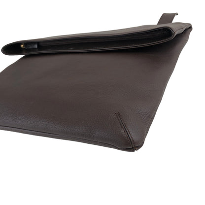 LOEWE Anagram Leather Shoulder bag Brown Vintage m5285j