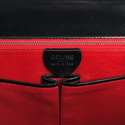 CELINE Top Handle Handbag Black Vintage f4rr4a