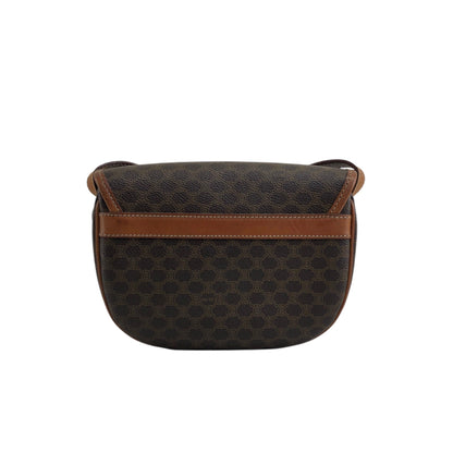 CELINE Macadam Blason Round Shoulder bag Brown Vintage afajii