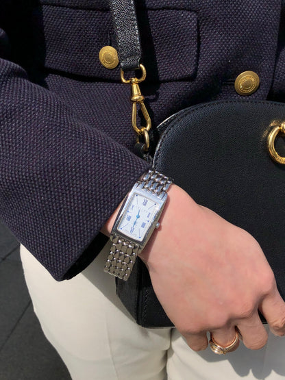 CELINE Triomphe Watch Silver Vintage 87z4zs