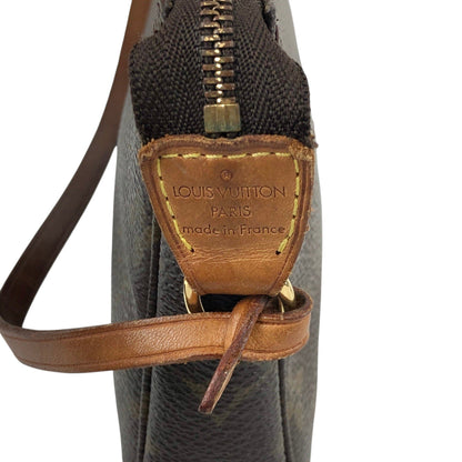 LOUIS VUITTON Monogram Small Handbag Brown Vintage kuv8xs