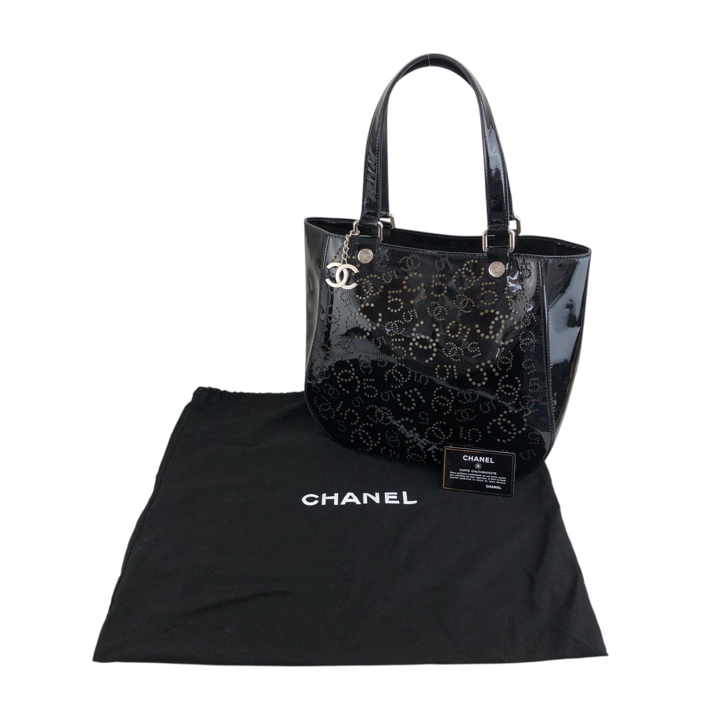 CHANEL Coco Mark Totebag Black Vintage xpyt38