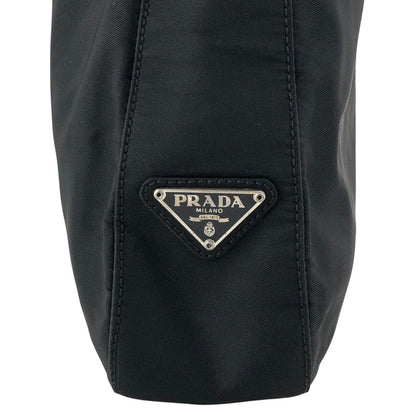 PRADA Tessuto Triangle Logo Shoulder bag Black Vintage gpgejr